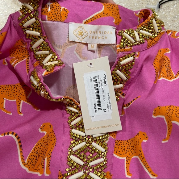 NWT $365 Sheridan French Abigail dress in pink cheetah – Size M - Picture 10 of 12